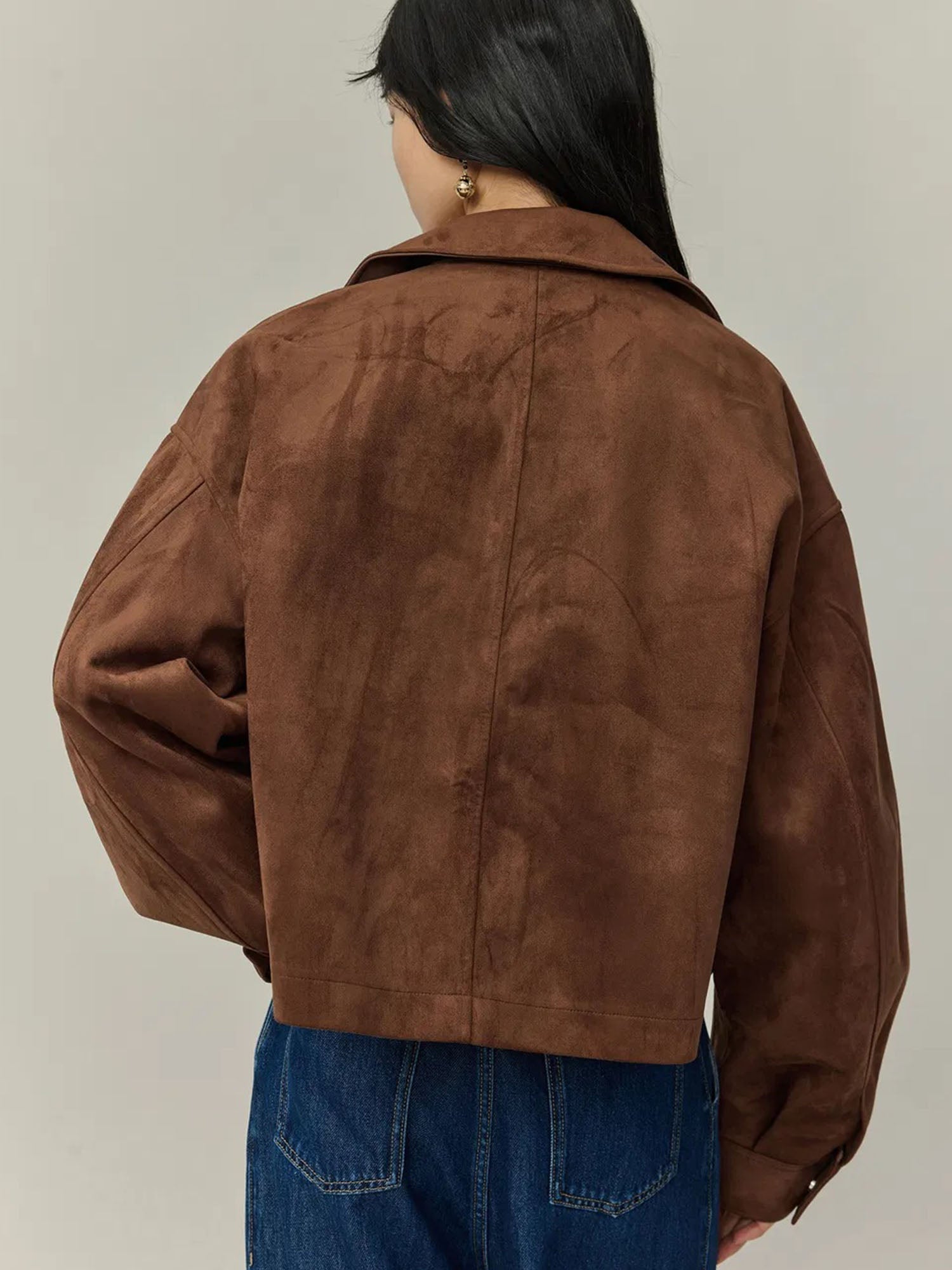 Zipper Blazer Jacket Tailored Edge