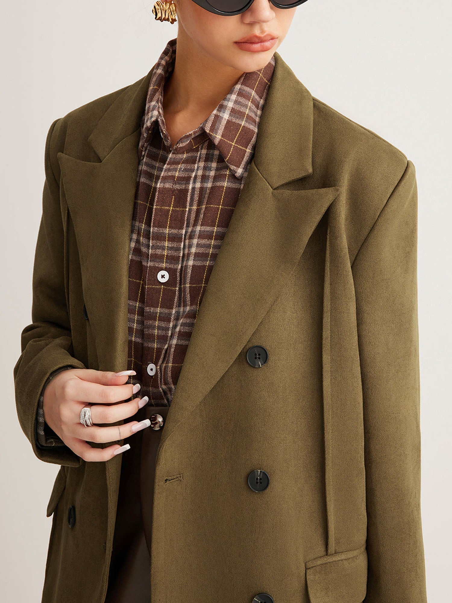 Tailored Double-Breasted Blazer