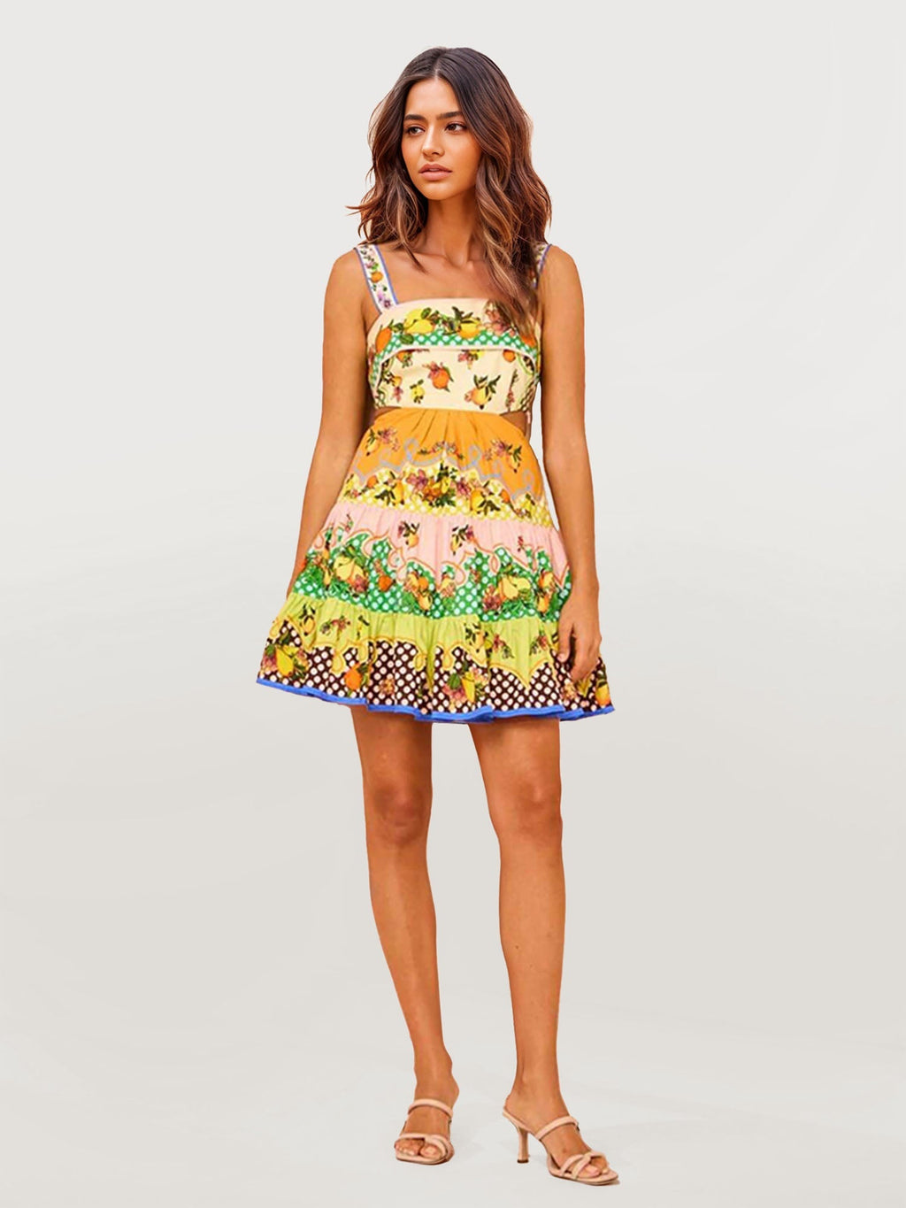Floral Strapless Mini Dress