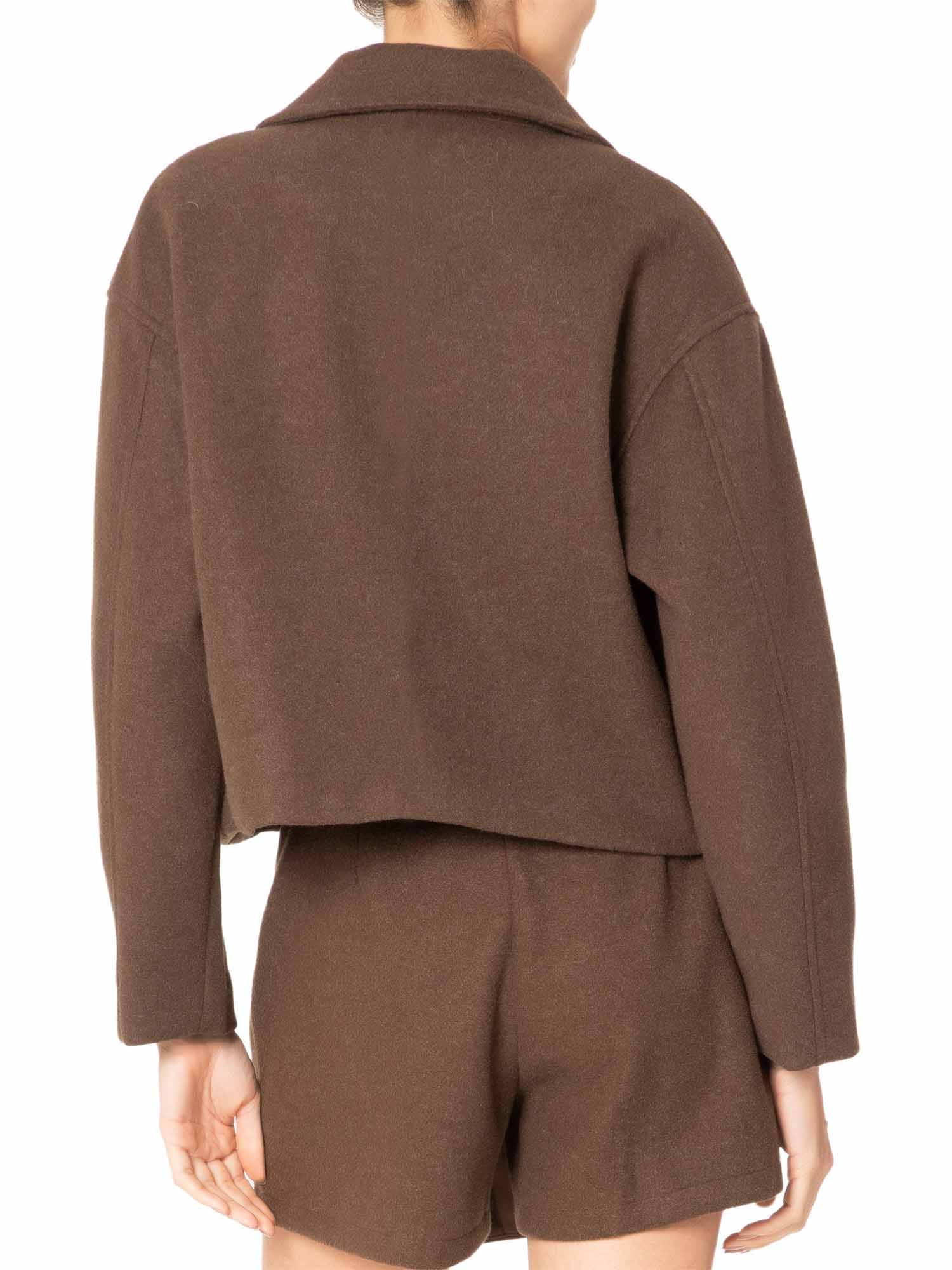 Cropped Wool-Blend Jacket