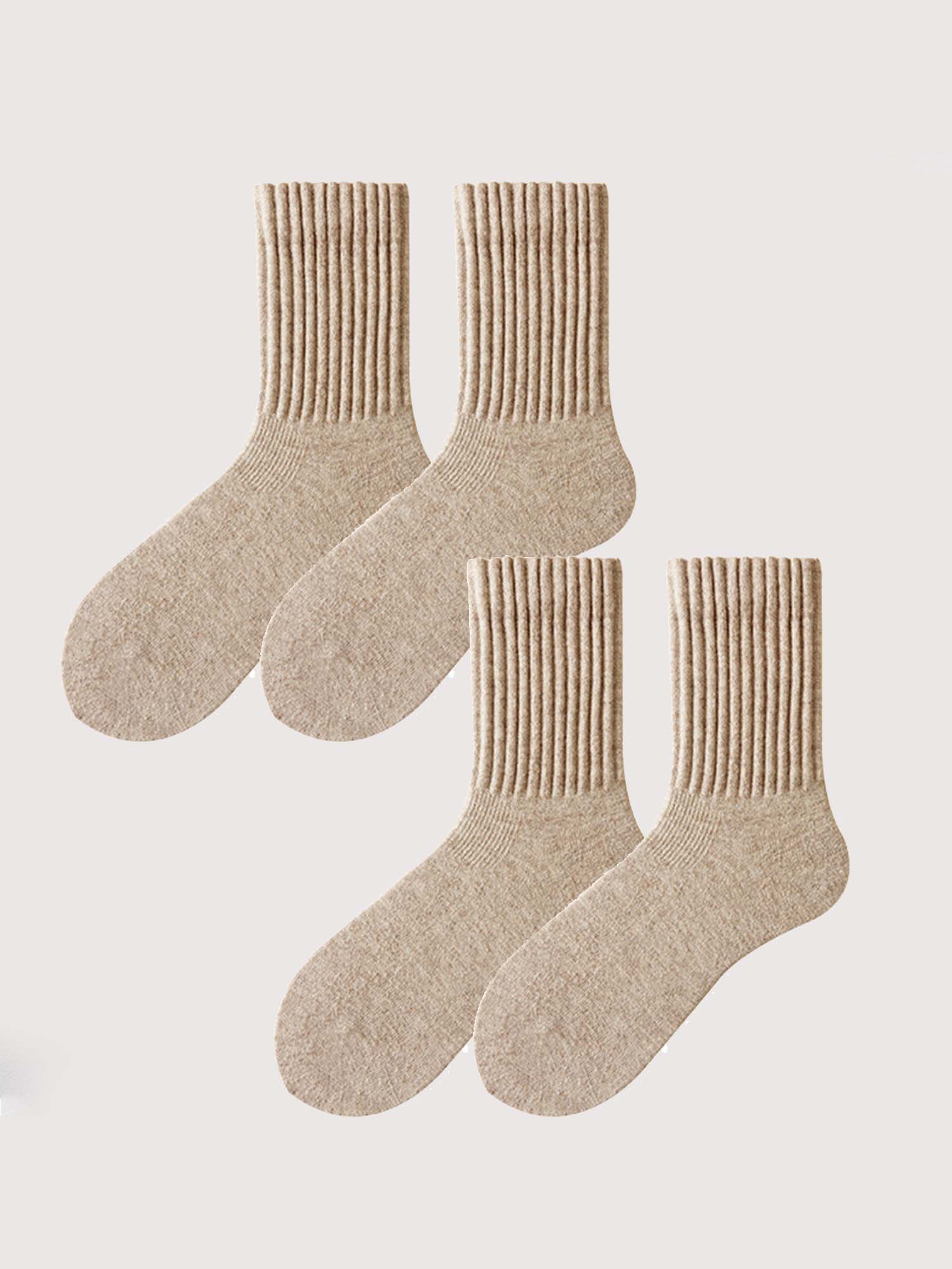Cozy Knit Wool Socks(2-Pack)