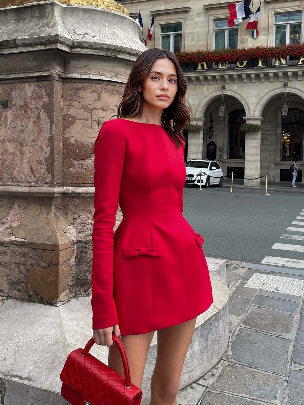 Puff Sleeve Tailored Mini Dress