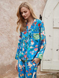 Bunny and Garden Floral Pajama Set