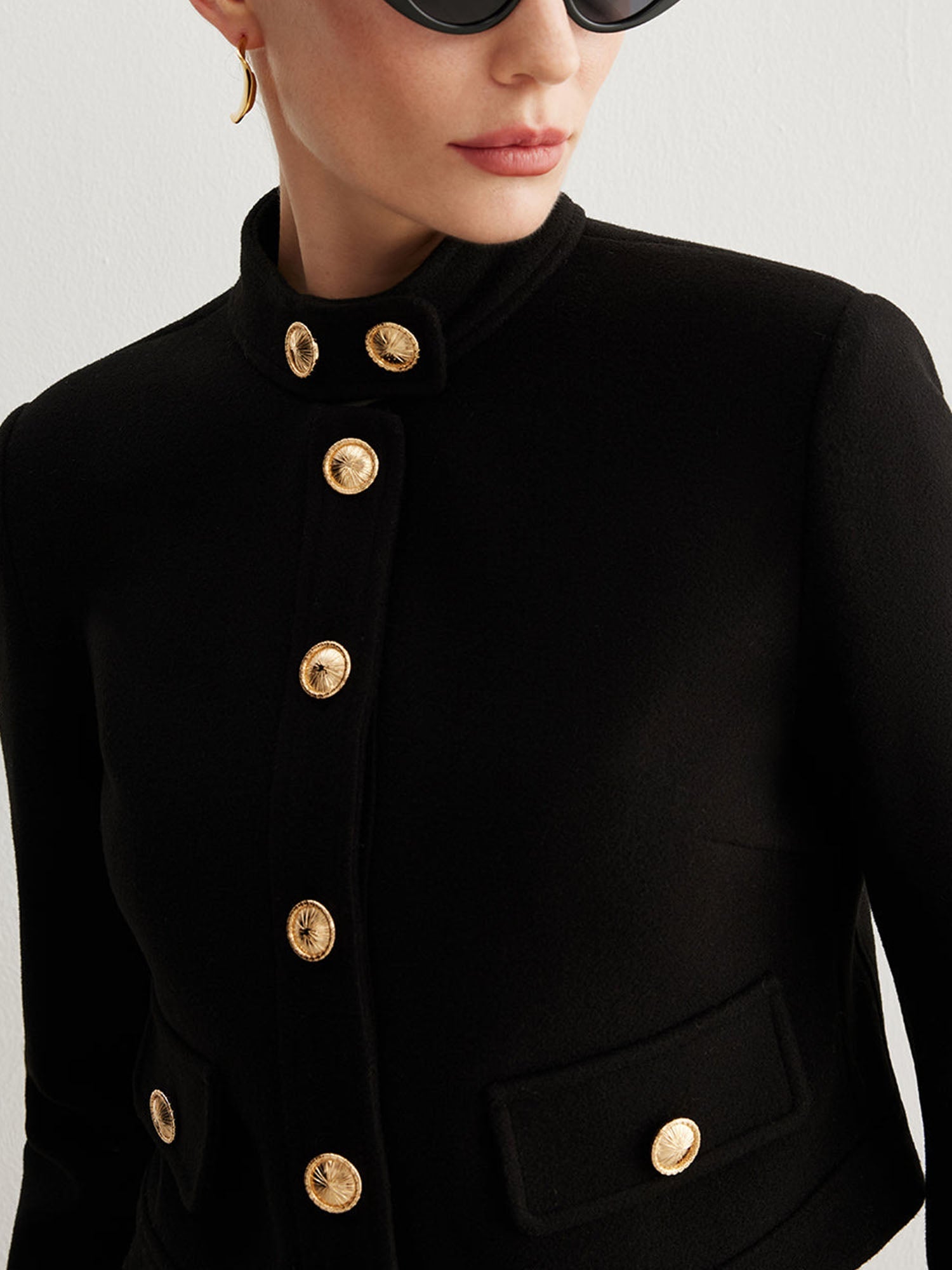 Cropped Military-Inspired Jacket