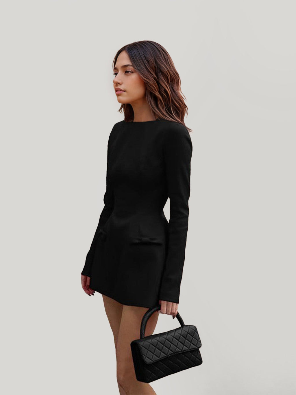 Puff Sleeve Tailored Mini Dress