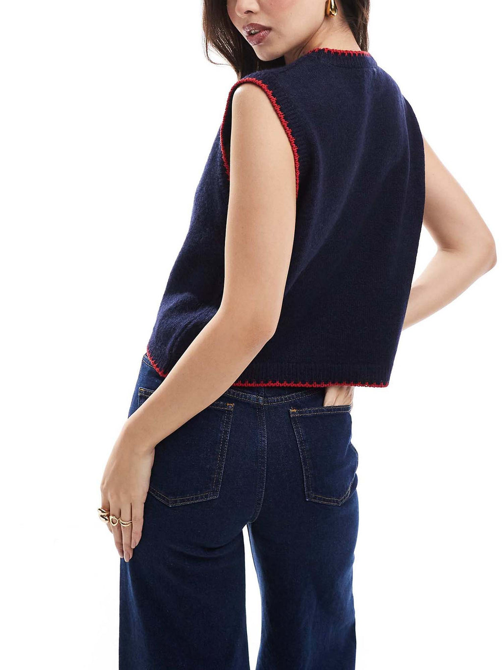 Lobster Pattern Knit Vest