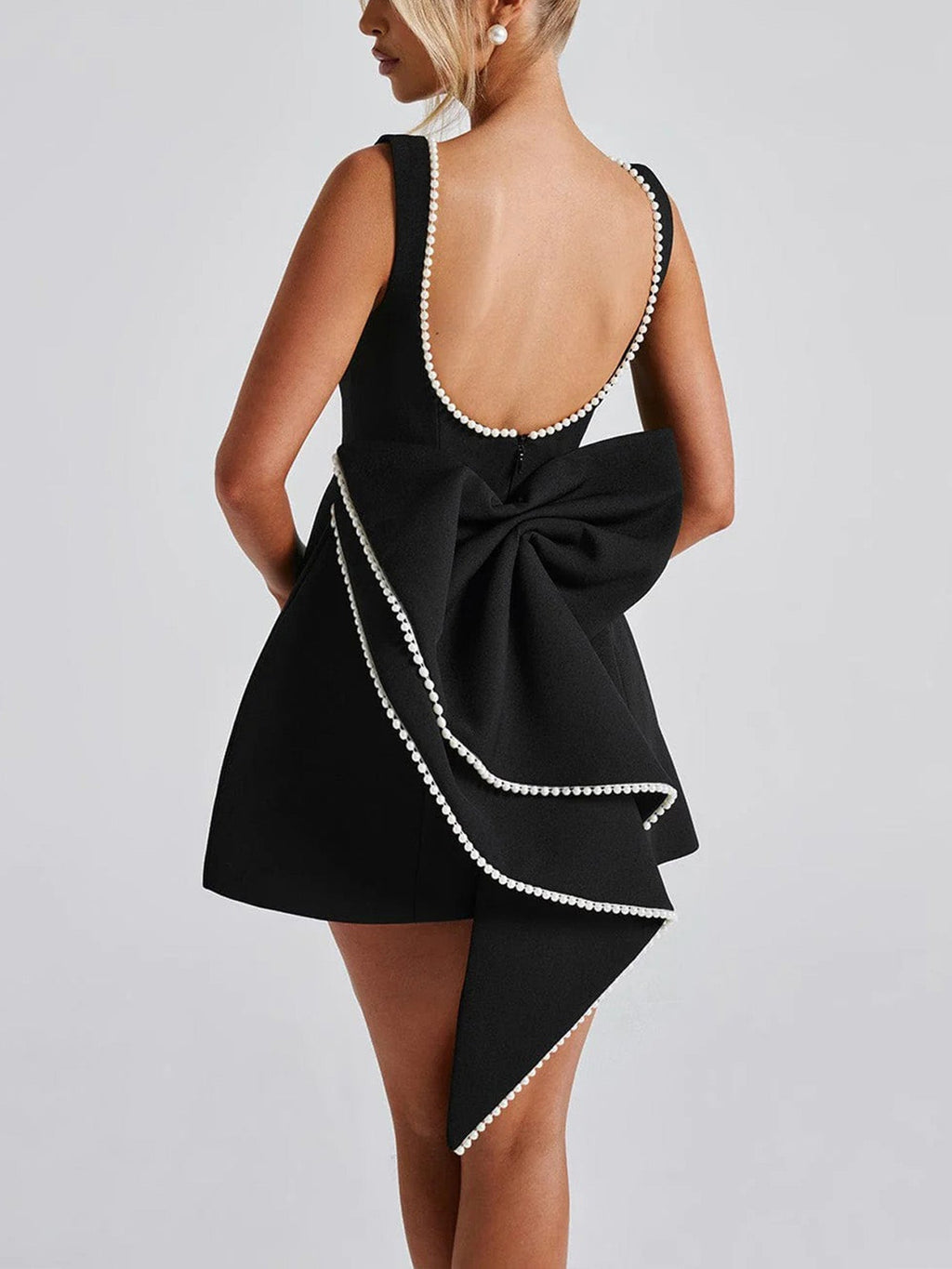 Black Classic Mini Dress Gala Serenity