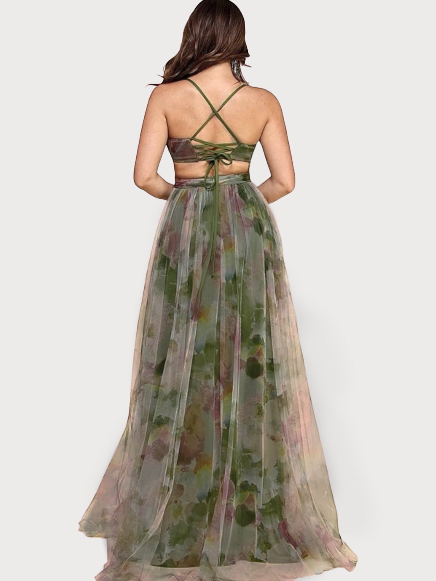 Floral Cross-Back Maxi Dress