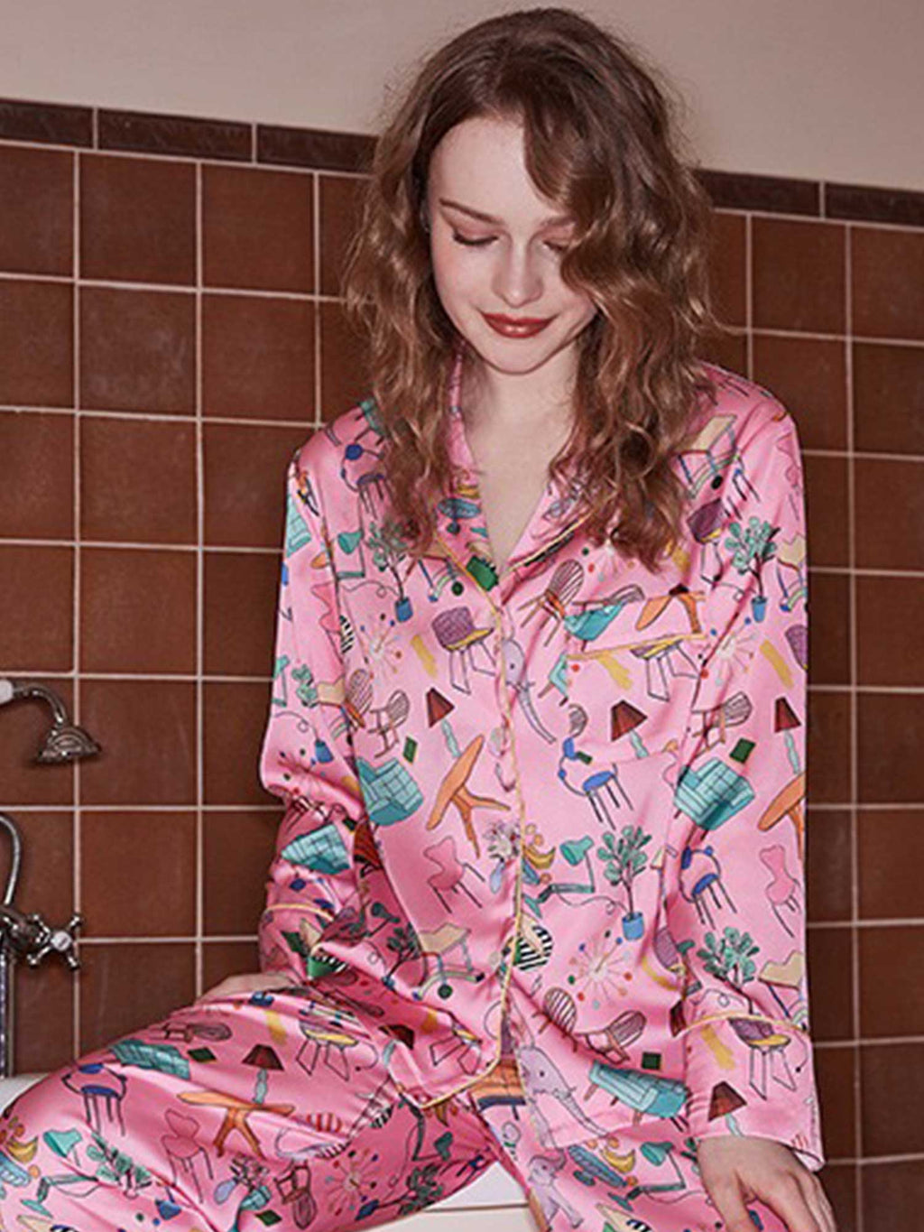 Furniture Print Pajama Set