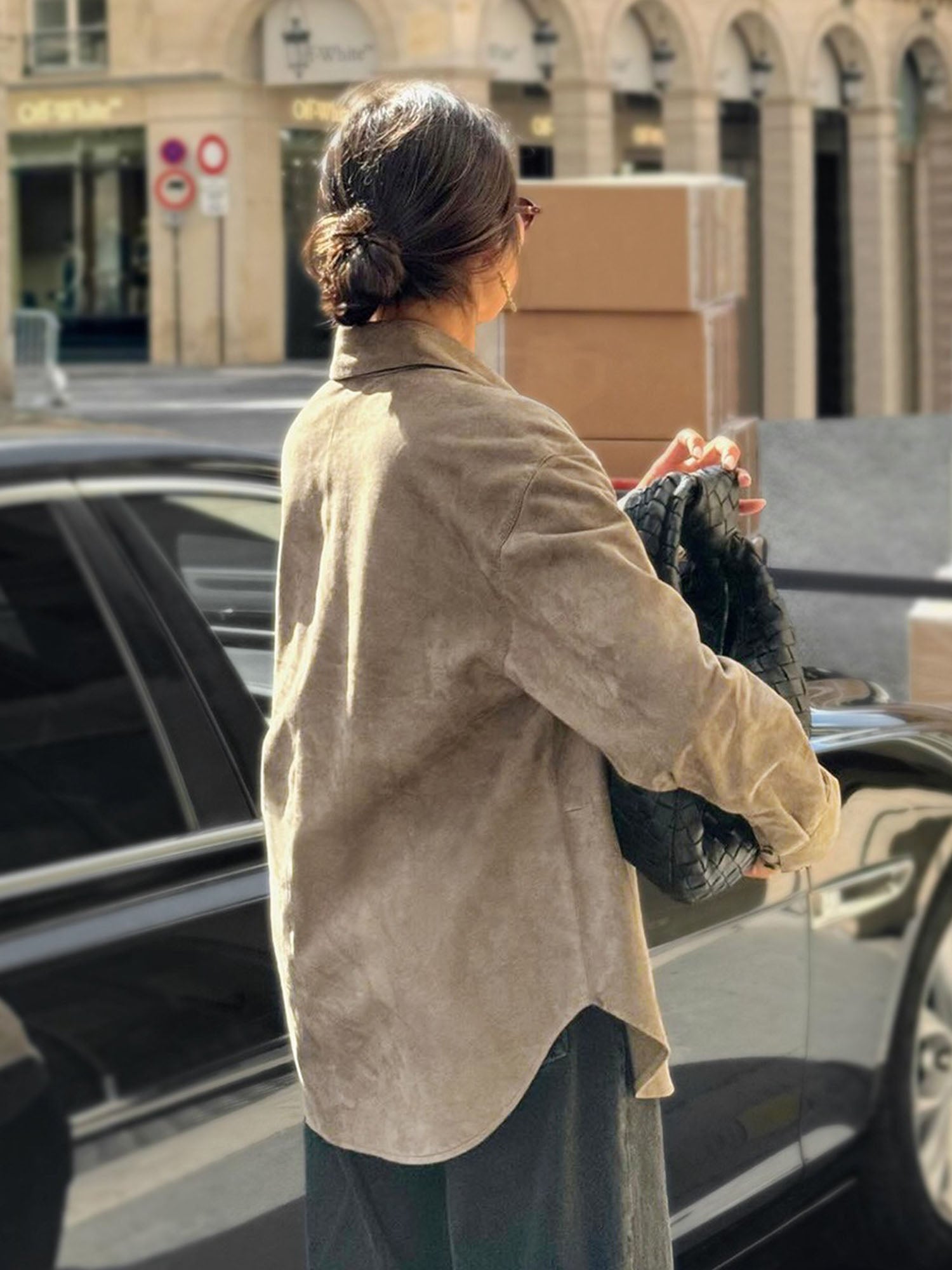 Loose Collar Shirt Retro Khaki Vibes