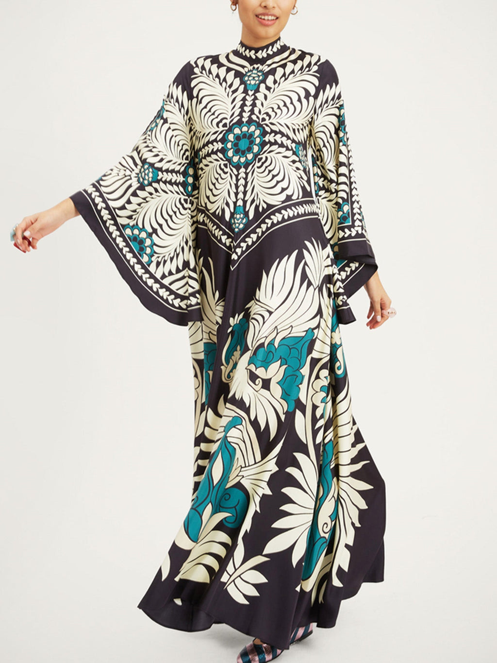 Tropical Print Long Dress