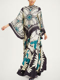 Tropical Print Long Dress