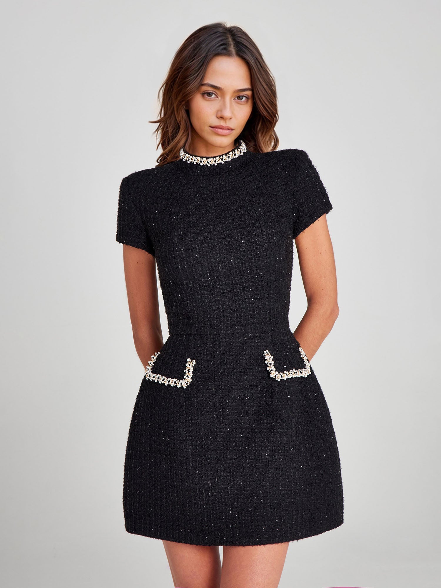Beaded Eclipse Mini Dress
