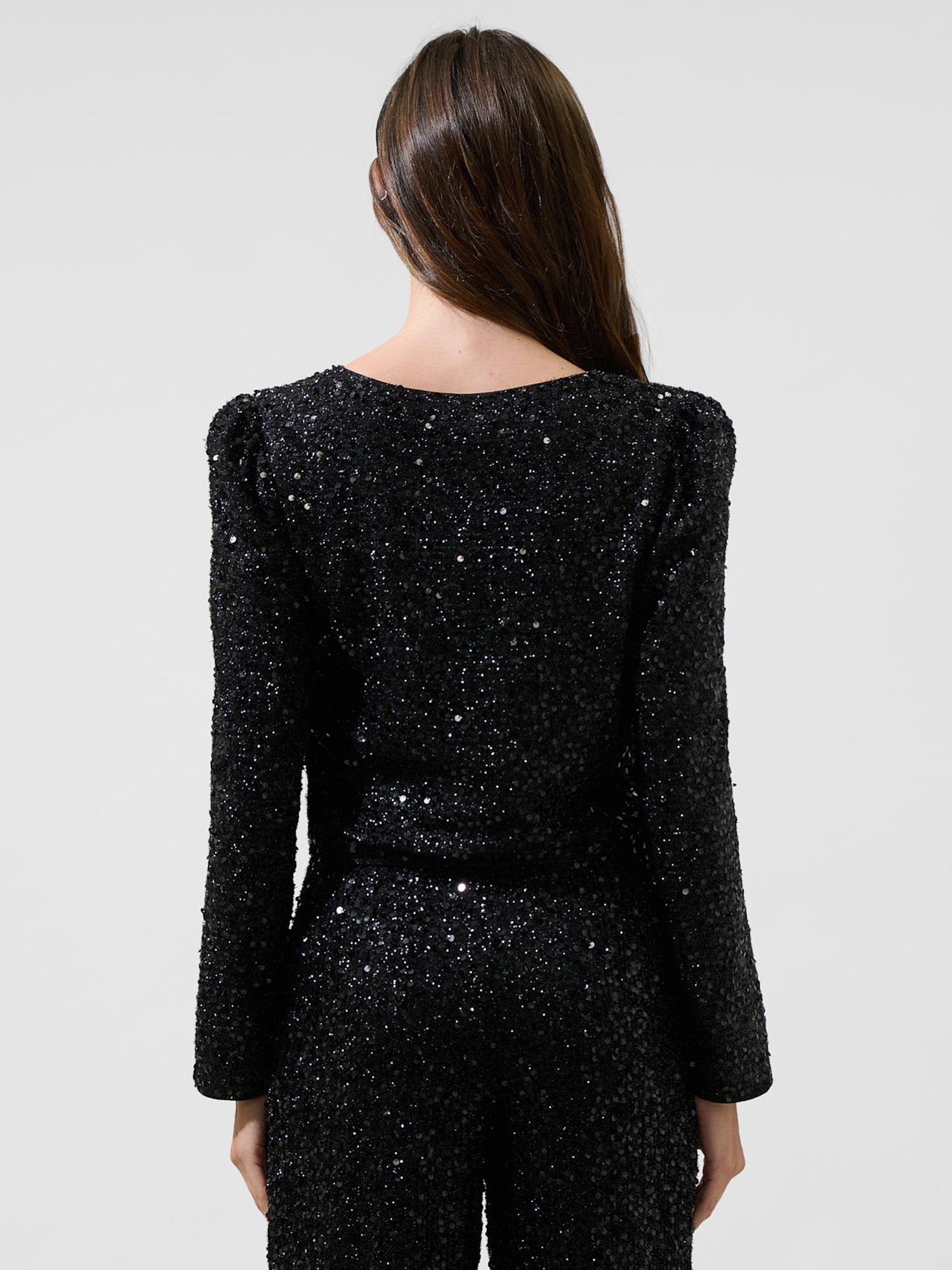 Sequin Bow Detail Top