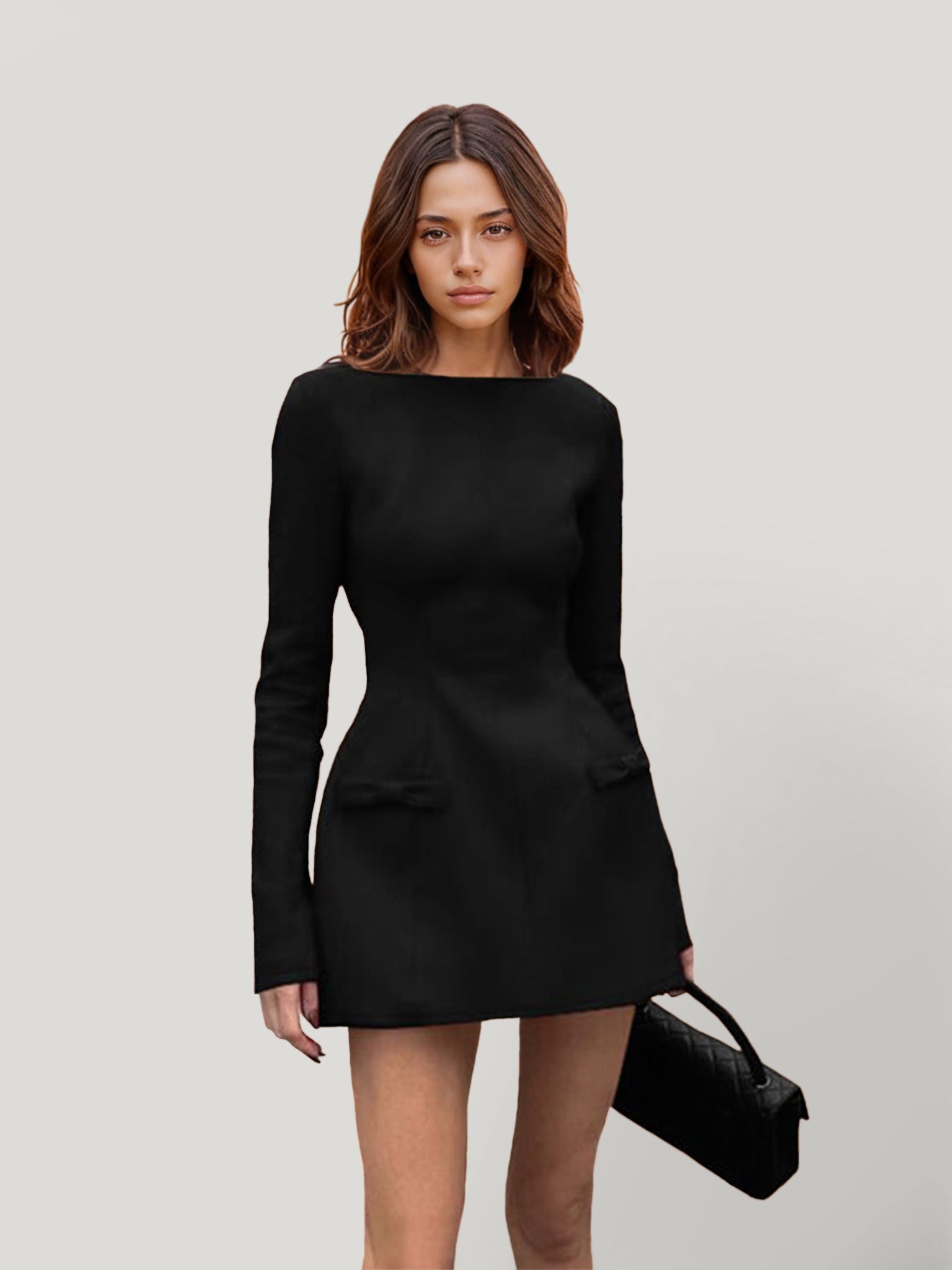 Puff Sleeve Tailored Mini Dress