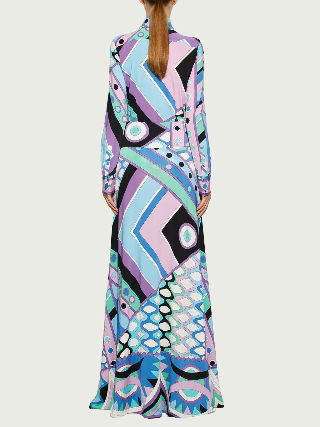 Geometric Print Shirt and Skirt Set