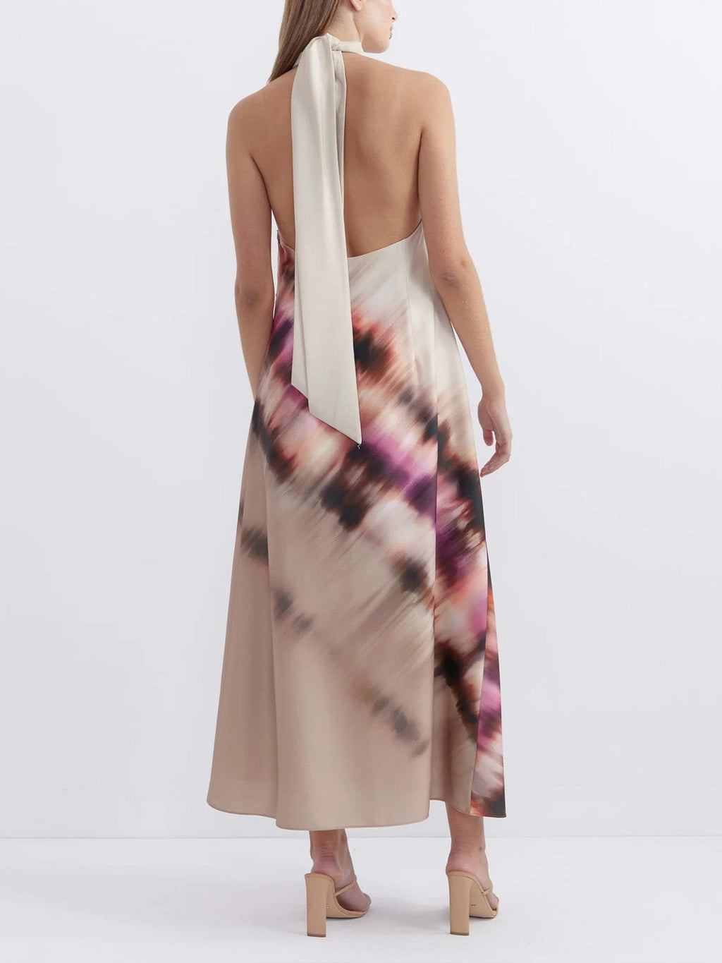 Blush Tide Halter Tie-Dye Maxi Dress