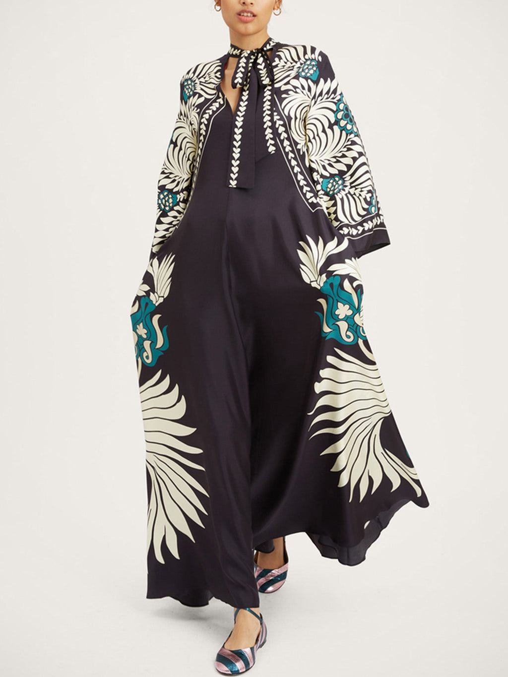 Tropical Print Long Dress