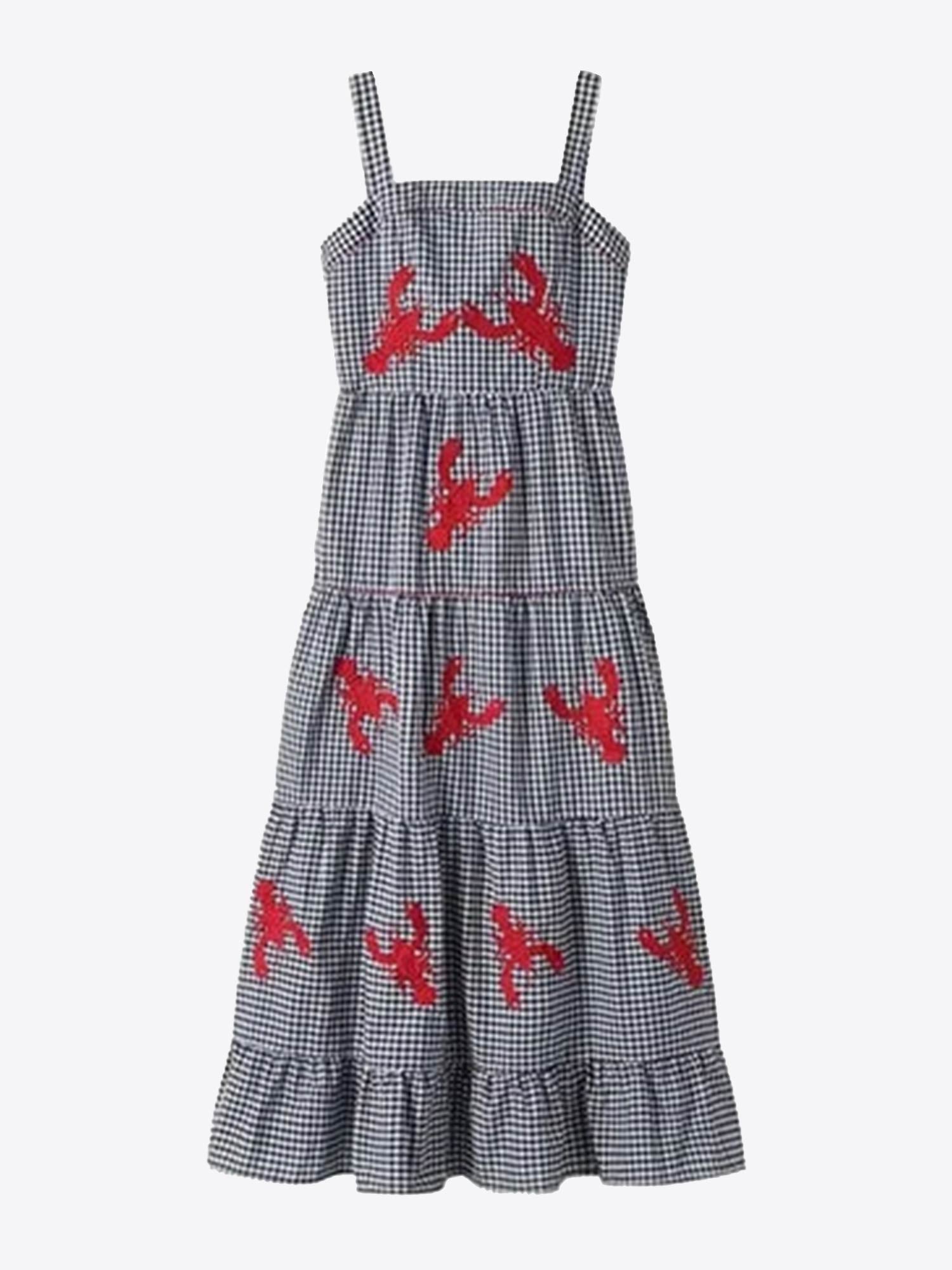 Floral Gingham Maxi Dress