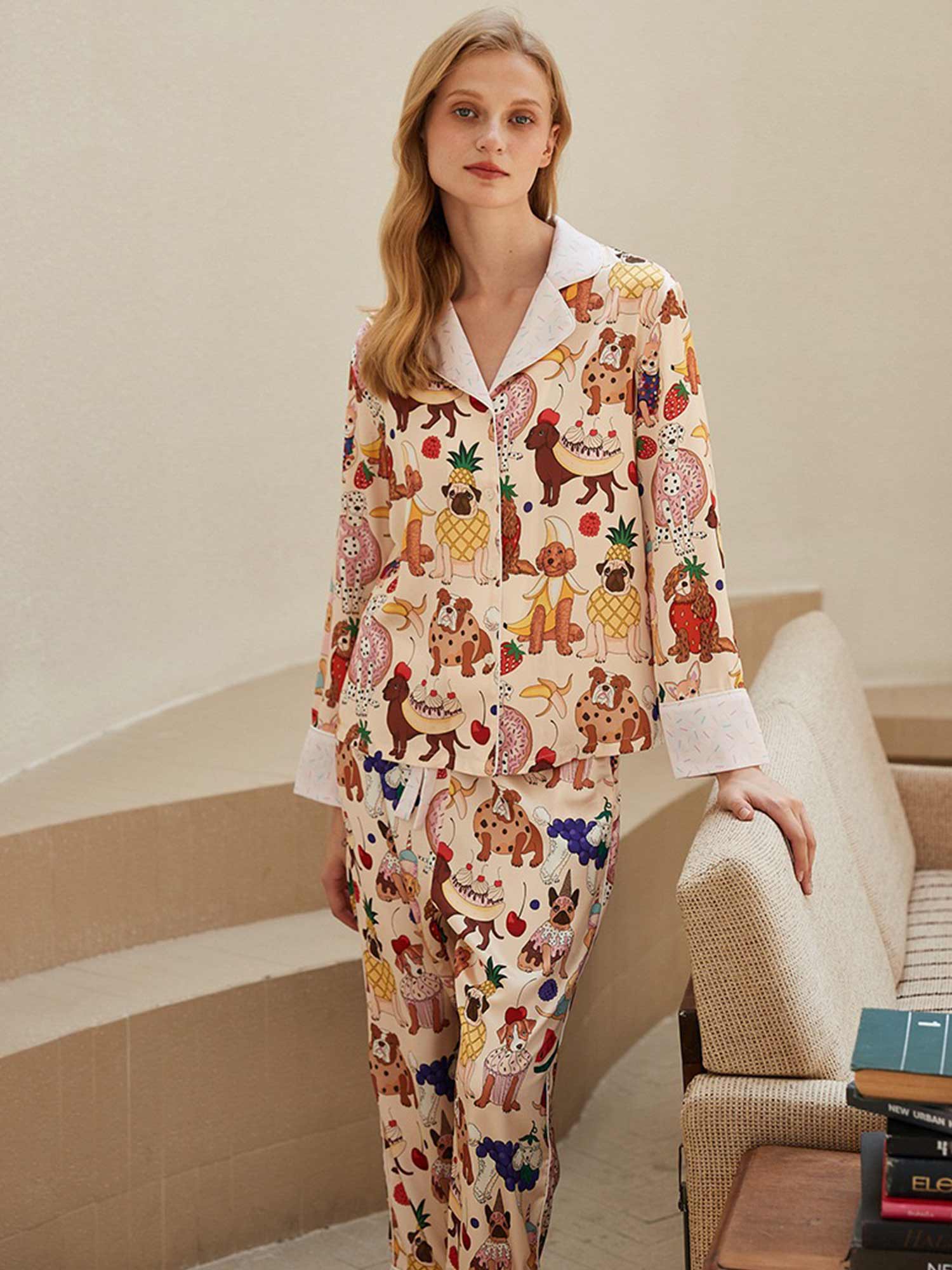 Sweet Treat Dog Print Pajama Set