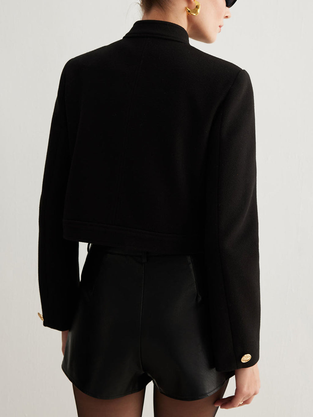 Cropped Military-Inspired Jacket