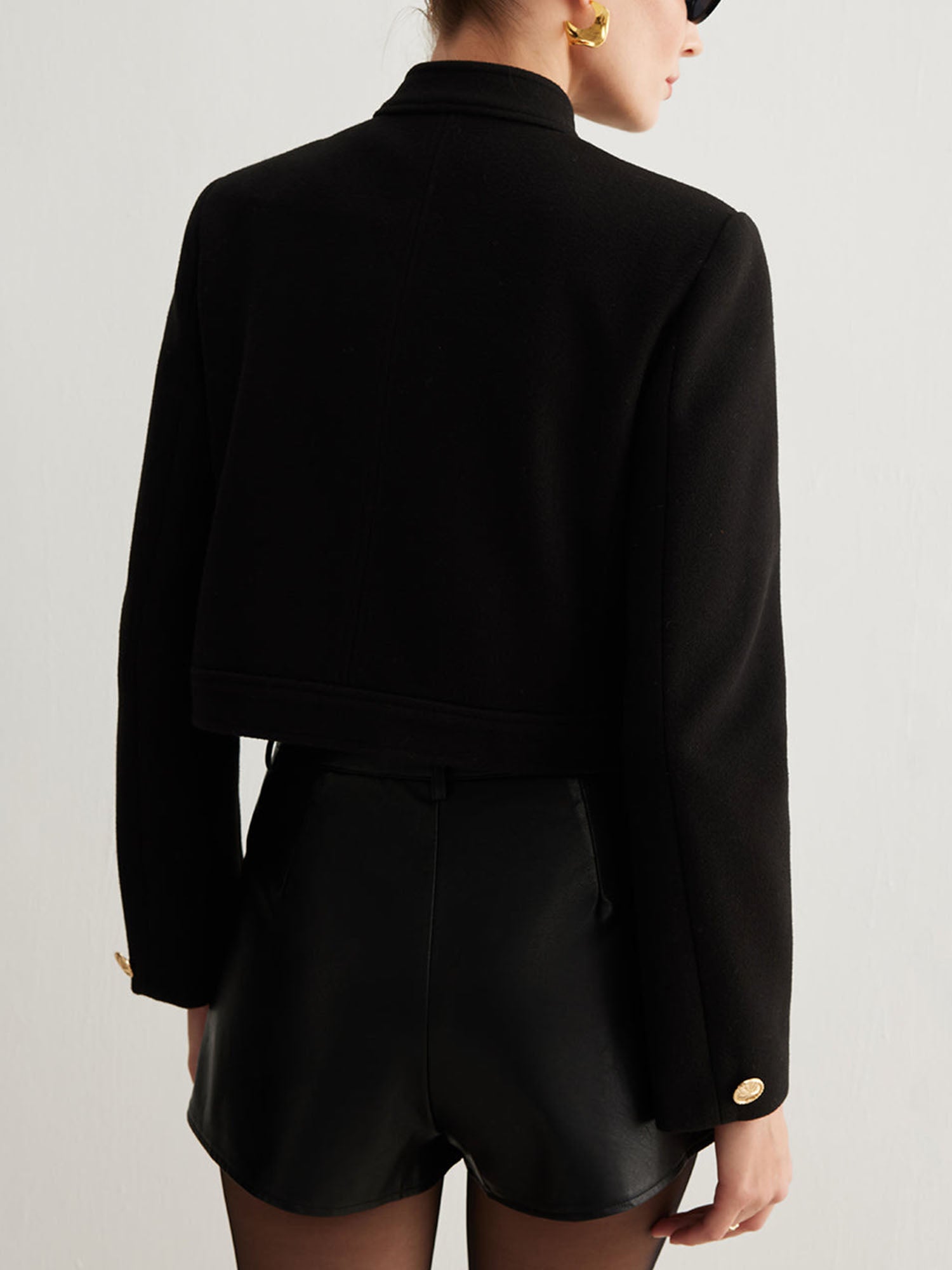 Cropped Military-Inspired Jacket