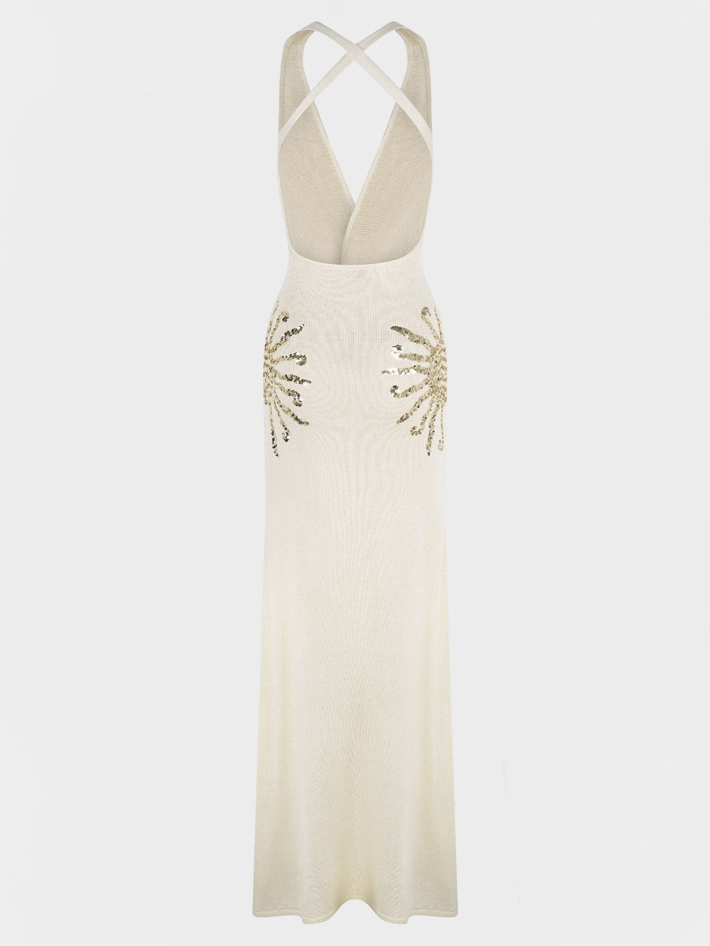 Sequin Embellished Knit Maxi Dress