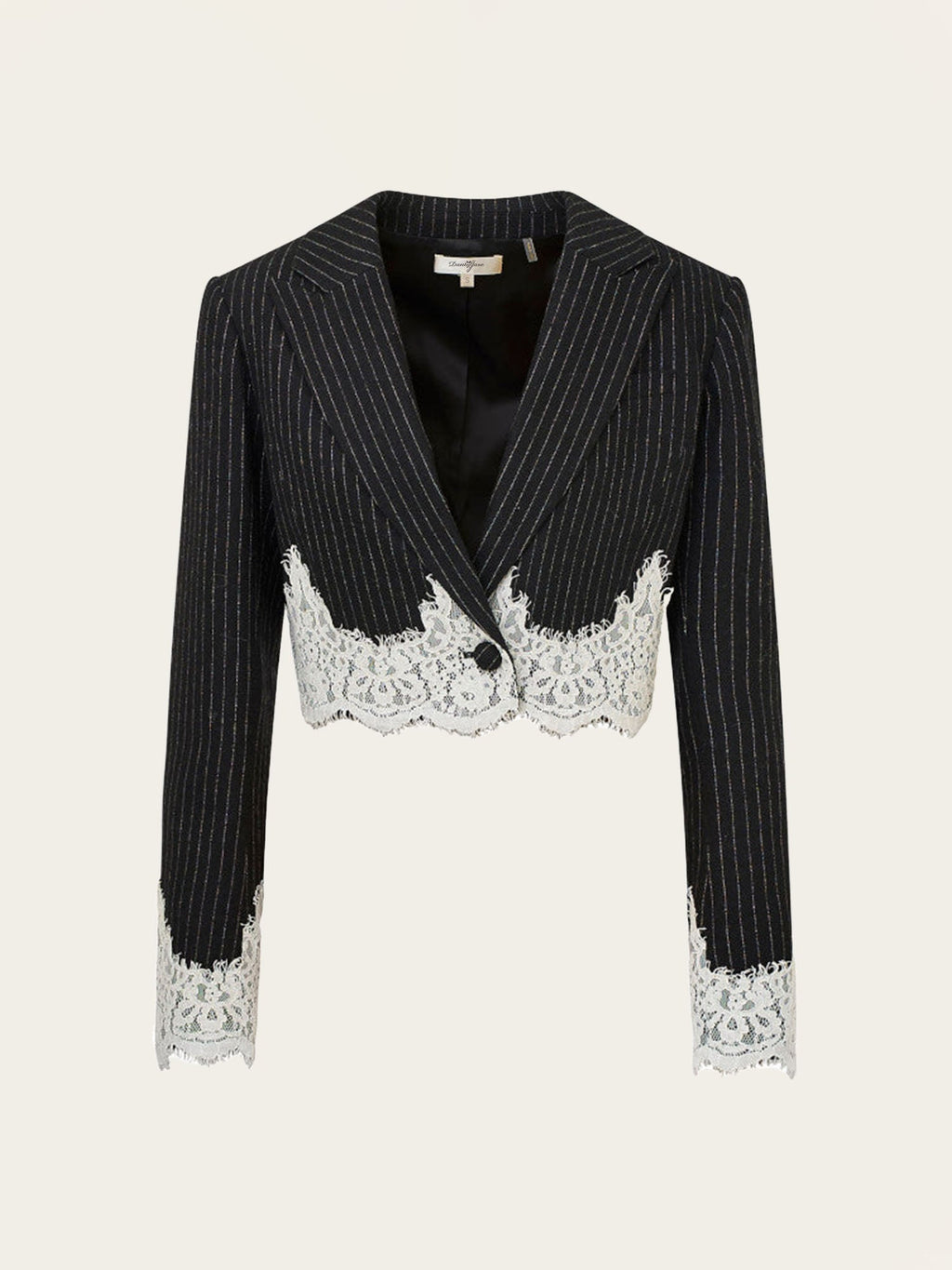 Pinstripe Lace Blazer