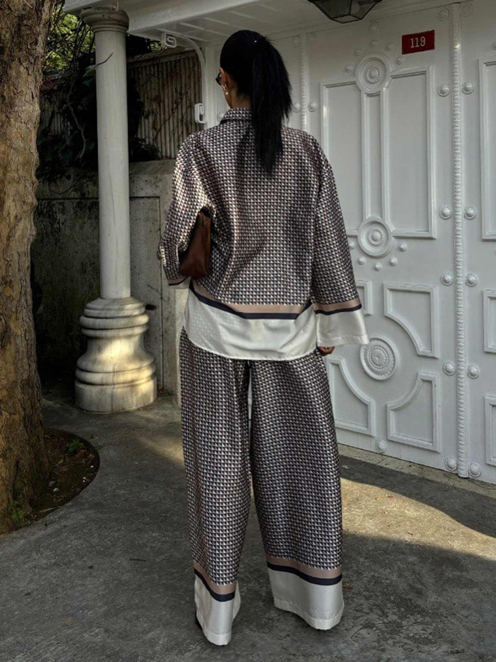 Noir Luxe Wide-Leg Pants