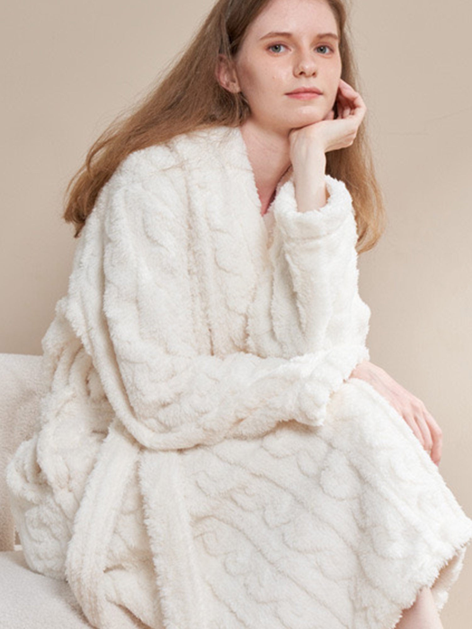 Cozy Coral Fleece Robe