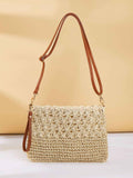 Simple Artistic Straw Beach Tote