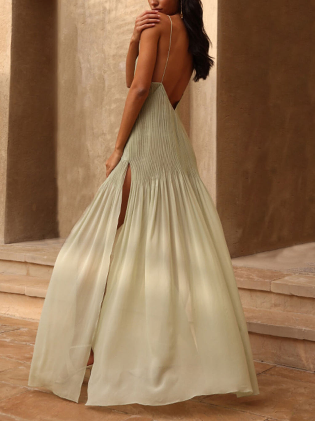 Soft Green Maxi Dress for Elegance