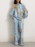 Peony Print Satin Co-Ord Set