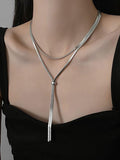 Simple And Versatile Snake Bone Necklace